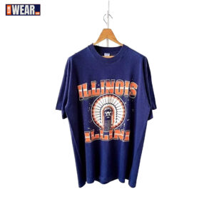 90s Illinois Fighting Illini screen 2 side t shirt XL long or short sleeves