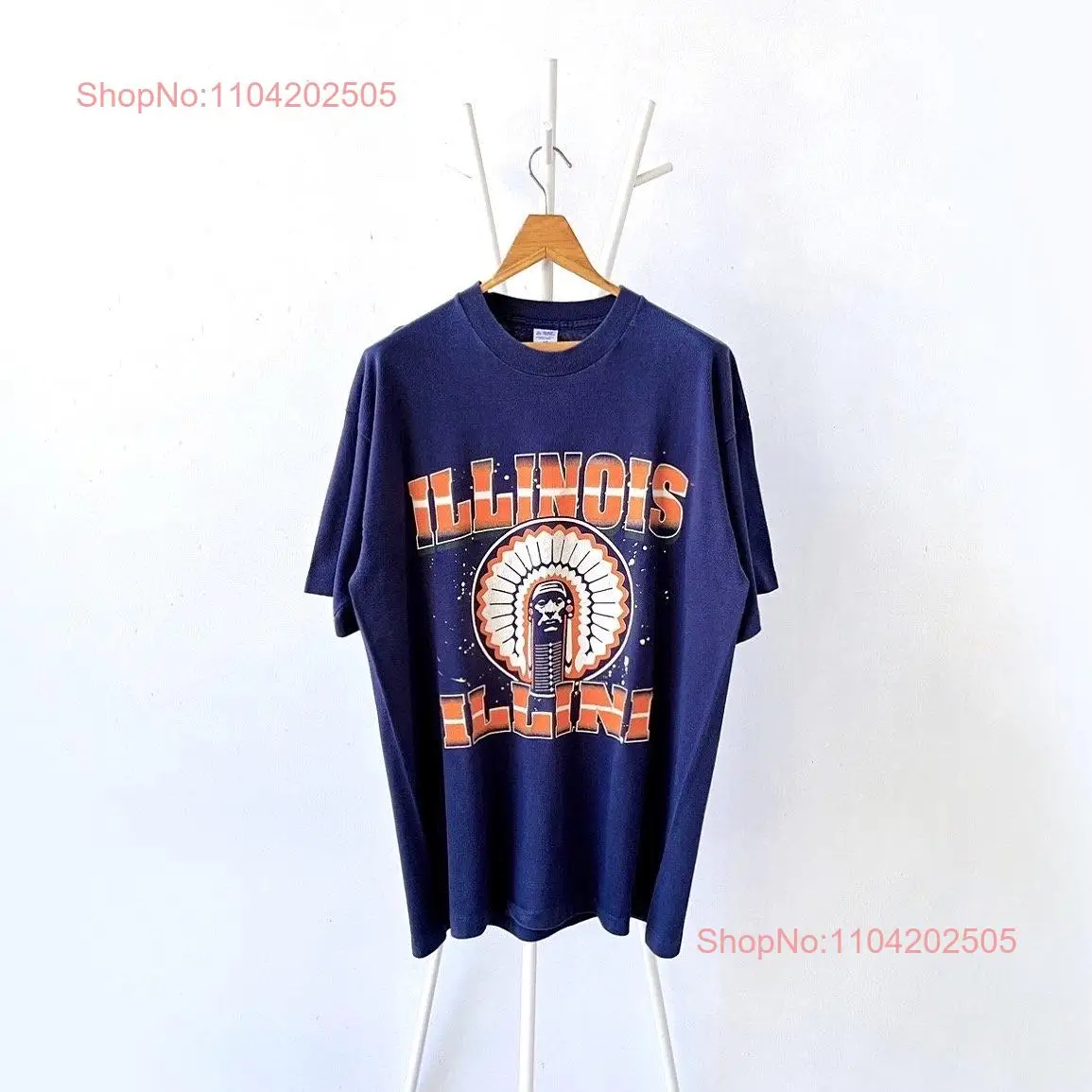 90s Illinois Fighting Illini screen 2 side t shirt XL long or short sleeves