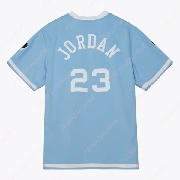 Men's Carolina Blue North Carolina Tar Heels 1983/84 Shooting Shirt - Juniors Summer Classic Loose Jersey T-Shirt - Image 2
