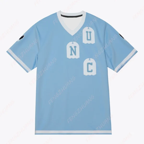 Men's Carolina Blue North Carolina Tar Heels 1983/84 Shooting Shirt - Juniors Summer Classic Loose Jersey T-Shirt